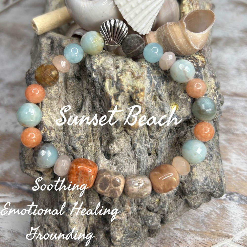 Gemstone beaded bracelet